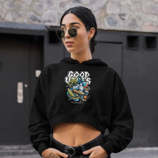 RUFF-FLOW Long Sleeve Midriff Shirts - Good Vibes